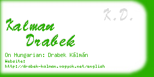 kalman drabek business card